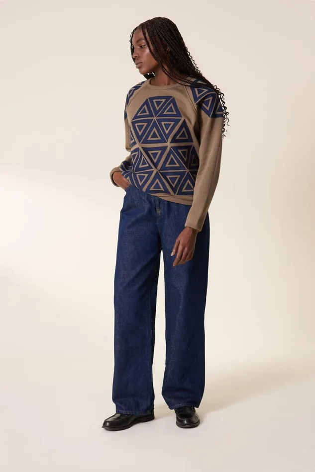 Sweatshirts Women Leon and Harper Shine Triangle Sweatshirt Sage