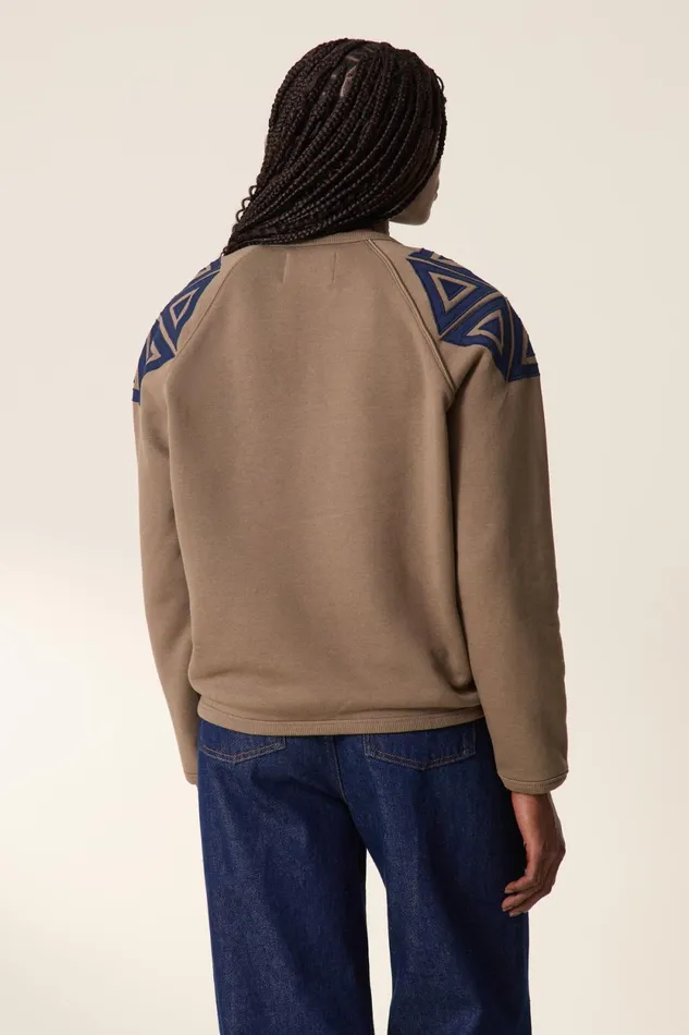 Sweatshirts Women Leon and Harper Shine Triangle Sweatshirt Sage