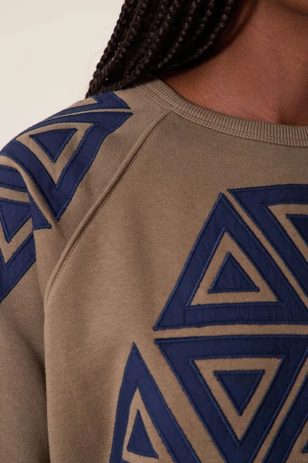 Sweatshirts Women Leon and Harper Shine Triangle Sweatshirt Sage