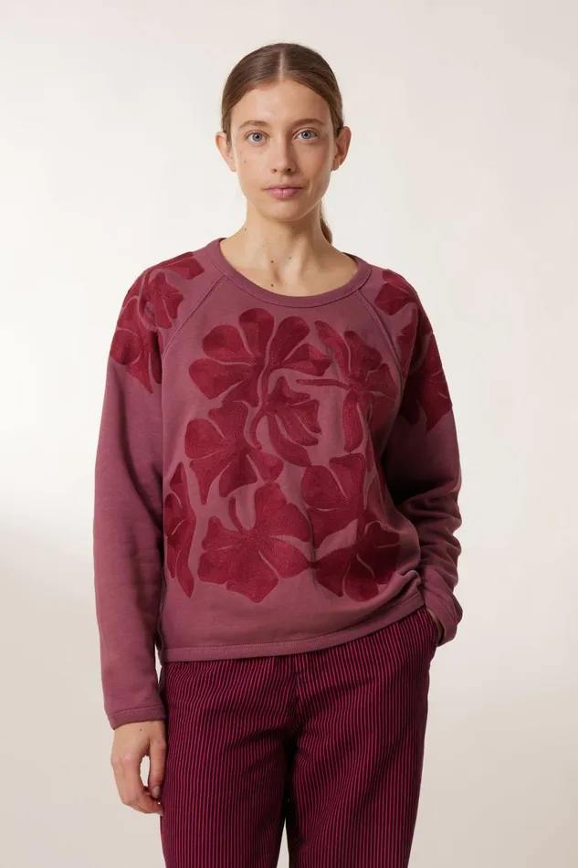 Sweatshirts Women Leon and Harper Shine Tulip Sweatshirt Mauve