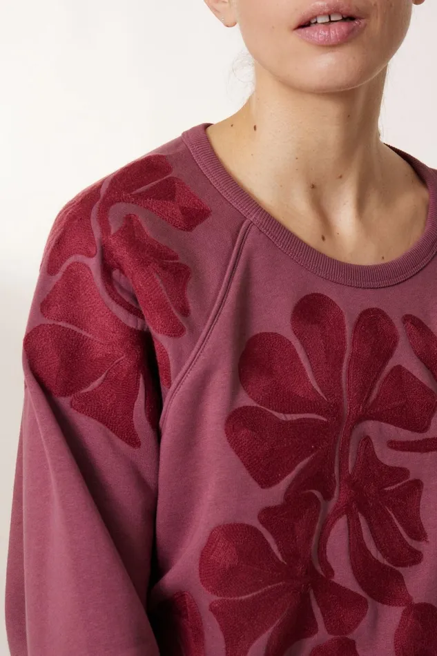 Sweatshirts Women Leon and Harper Shine Tulip Sweatshirt Mauve