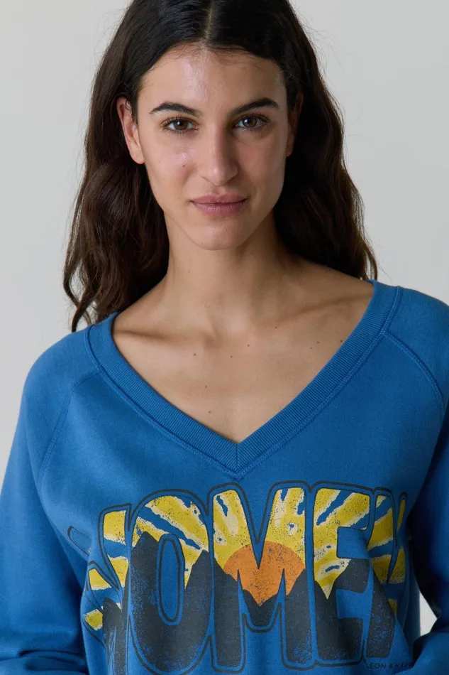 Sweatshirts Women Leon and Harper Shiva Sweatshirt Sea