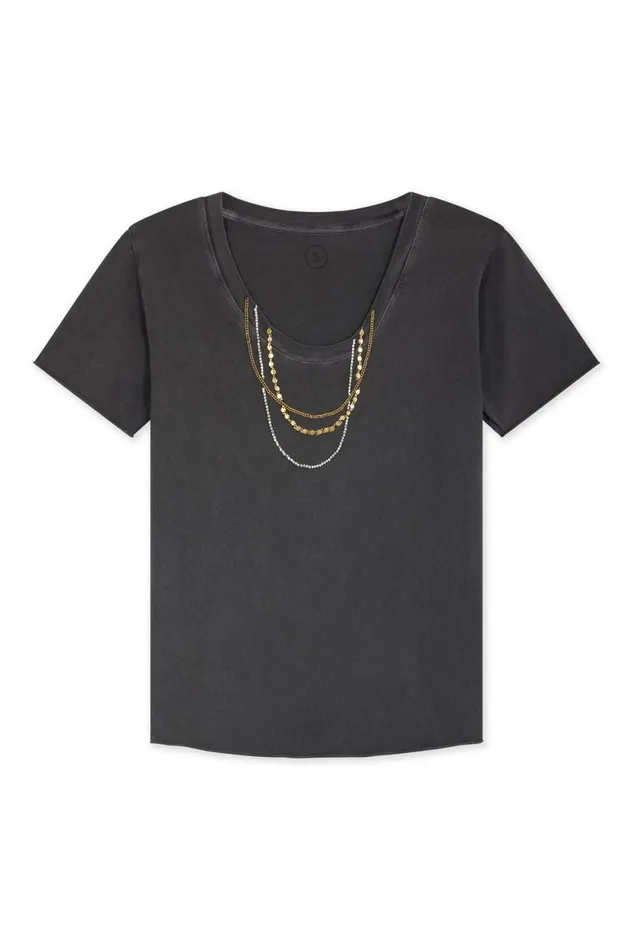 TShirts and Tops Women Leon and Harper Tizia Diamond TShirt Carbone