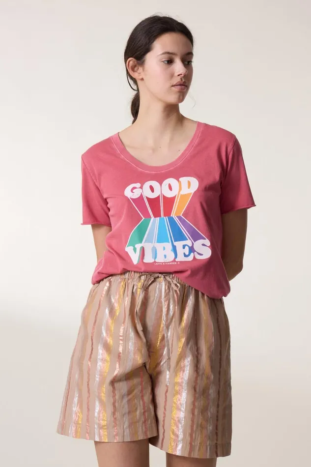 TShirts and Tops Women Leon and Harper Tizia Vibes Tshirt Coral