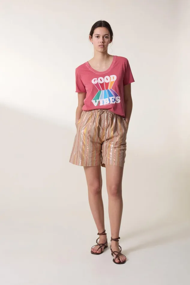 TShirts and Tops Women Leon and Harper Tizia Vibes Tshirt Coral