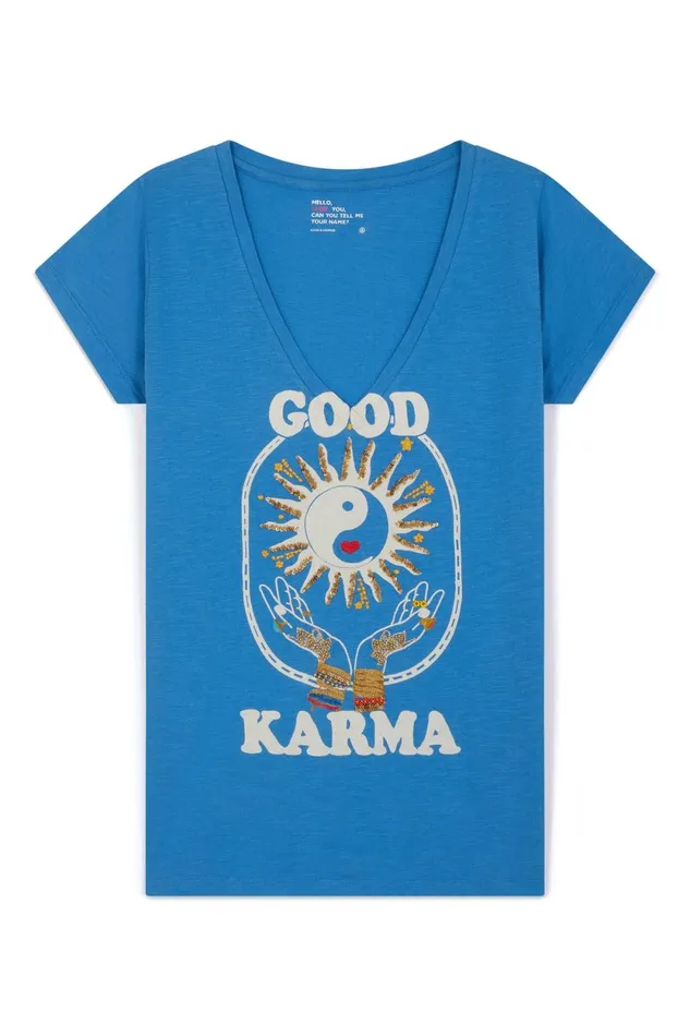 TShirts and Tops Women Leon and Harper Tonton Karma Tshirt Sea