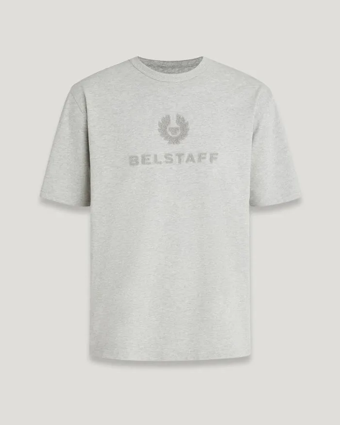 TShirts Men Belstaff Varsity TShirt Old Silver Heather