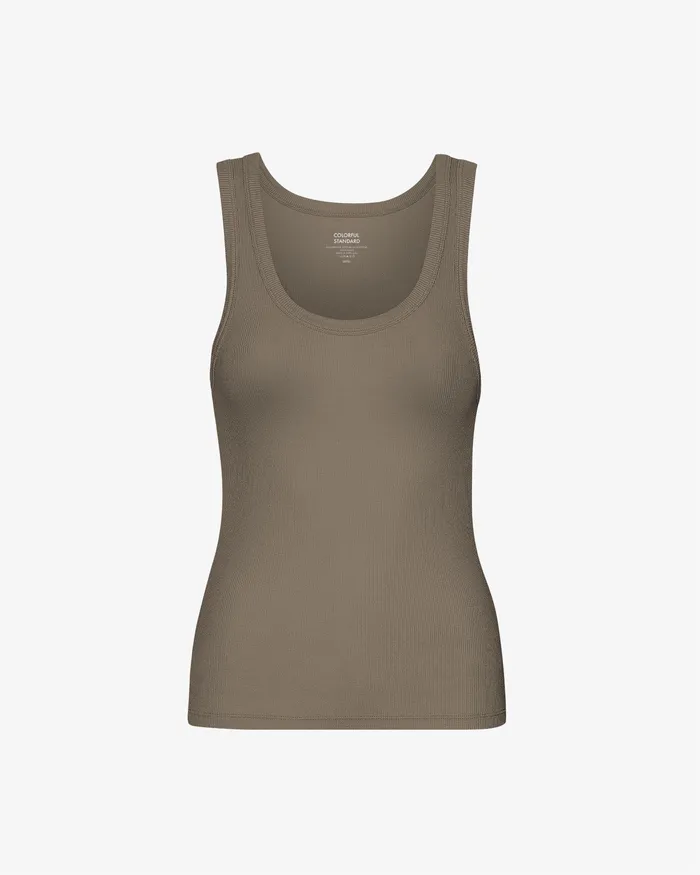 Tank Tops Women Organic Rib Tank Top 8211 Cedar Brown Colorfulstandard Women