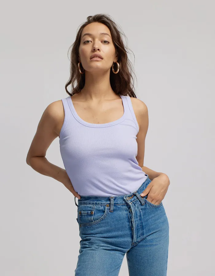 Tank Tops Women Organic Rib Tank Top 8211 Cedar Brown Colorfulstandard Women