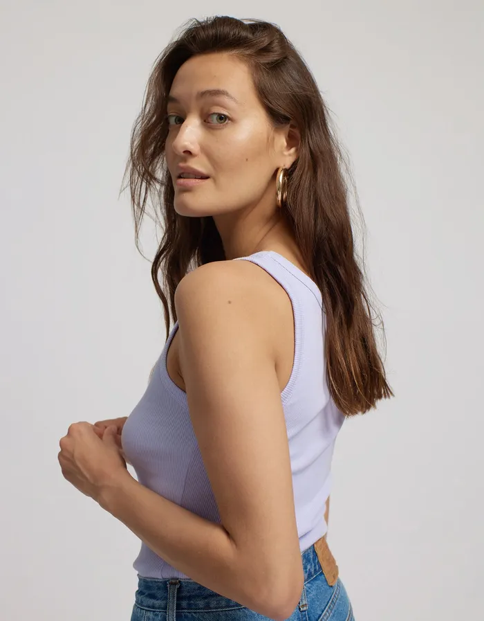 Tank Tops Women Organic Rib Tank Top 8211 Cedar Brown Colorfulstandard Women