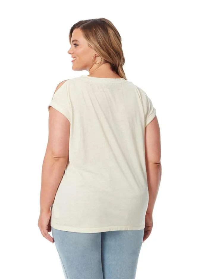 Tees Clothing Jessica Simpson Amory Tee In Parchment