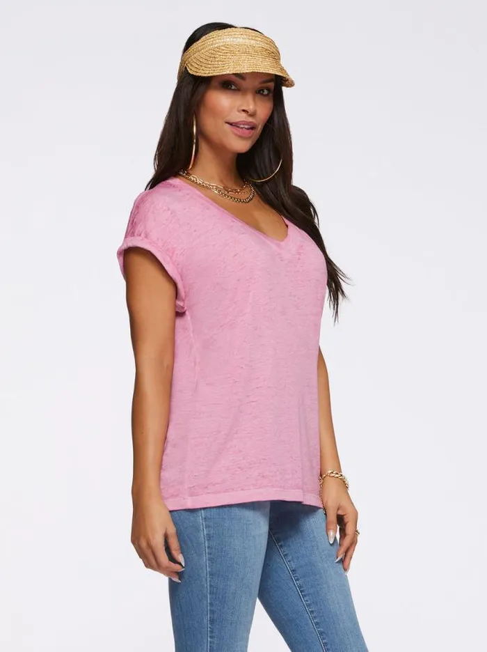 Tees Clothing Jessica Simpson Amory Tee In Wild Rose