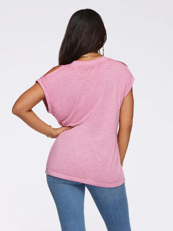 Tees Clothing Jessica Simpson Amory Tee In Wild Rose
