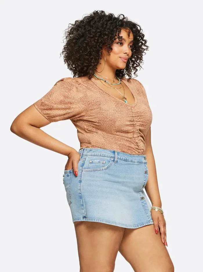 Tees Clothing Jessica Simpson Murphy Tee In Winding Leopard