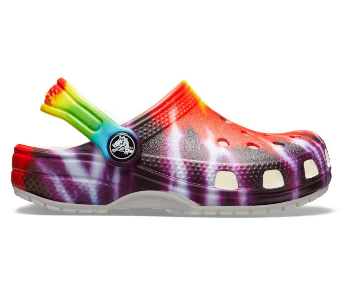 Toddler Classic TieDye Graphic Clog Multi Kids Crocs Clogs