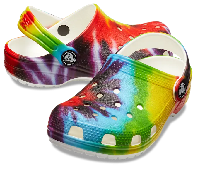 Toddler Classic TieDye Graphic Clog Multi Kids Crocs Clogs