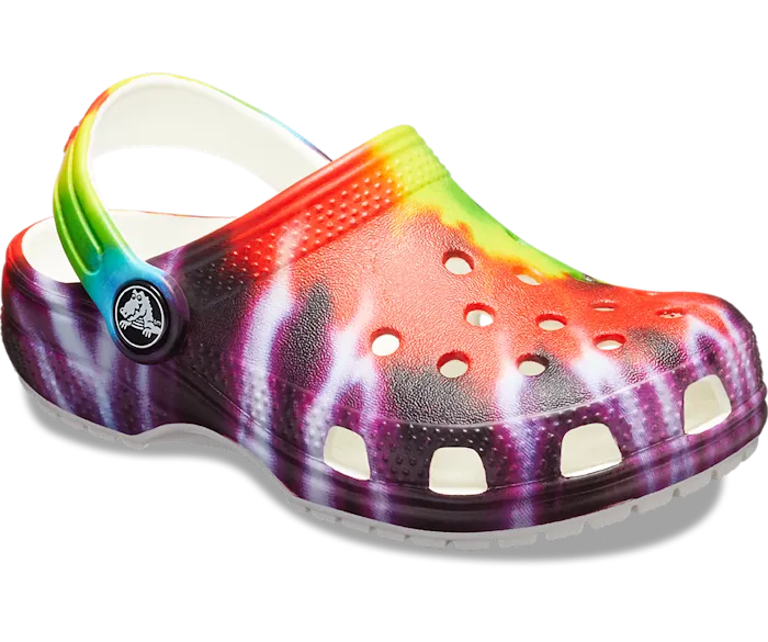 Toddler Classic TieDye Graphic Clog Multi Kids Crocs Clogs