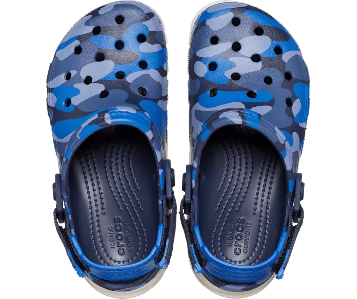 Toddler Duet Max Camo Redux Clog Navy Stucco Kids Crocs Clogs