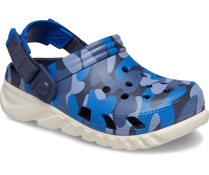 Toddler Duet Max Camo Redux Clog Navy Stucco Kids Crocs Clogs