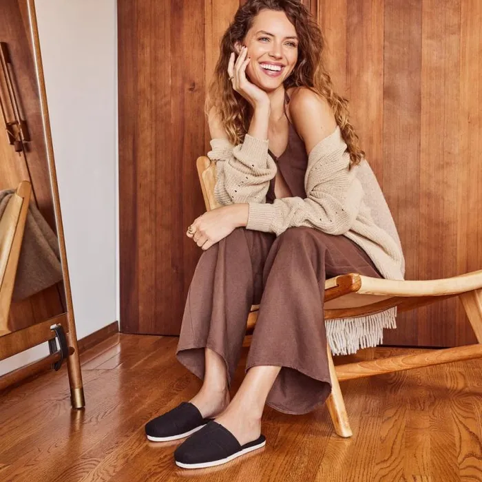 Toms Alpargatas Alpargata Mule Black Heritage Canvas 8211 Women Toms Alpargatas Alpargata Mule Black Heritage Canvas 8211 Women