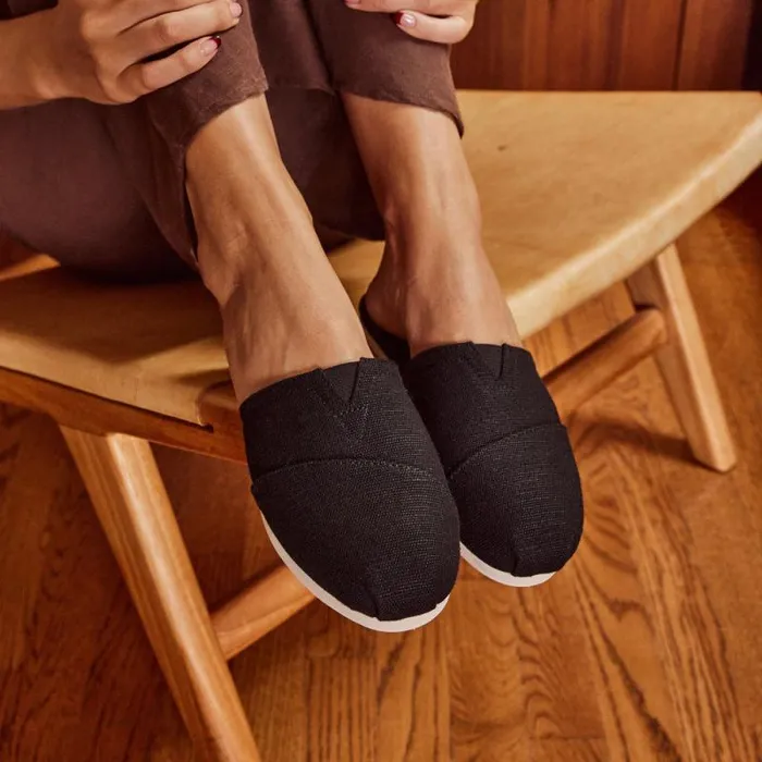 Toms Alpargatas Alpargata Mule Black Heritage Canvas 8211 Women Toms Alpargatas Alpargata Mule Black Heritage Canvas 8211 Women