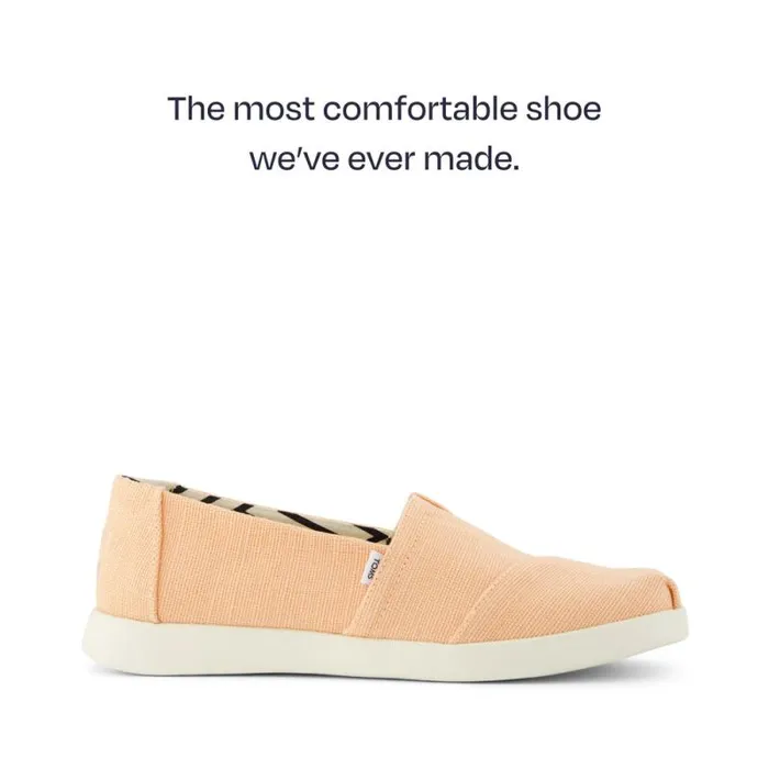 Toms Alpargatas Alpargata Plus Peach Heritage Canvas 8211 Women