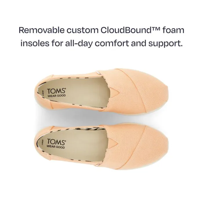Toms Alpargatas Alpargata Plus Peach Heritage Canvas 8211 Women