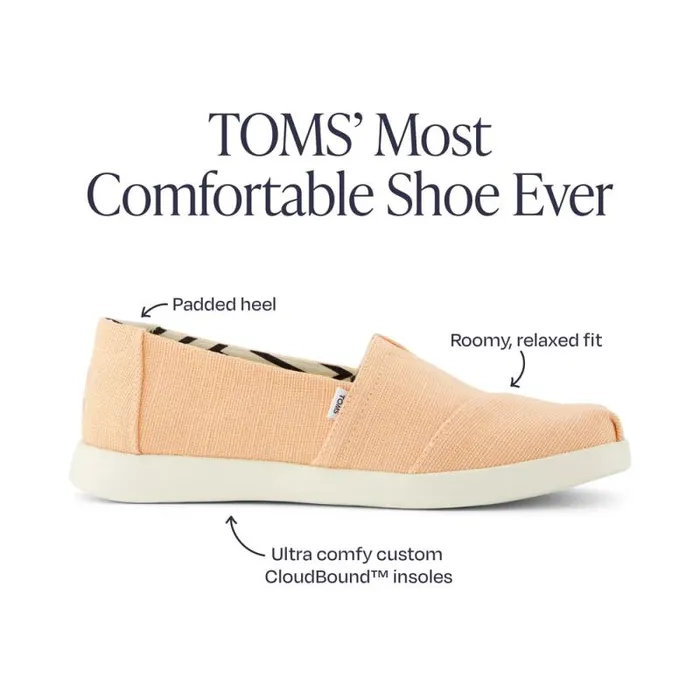 Toms Alpargatas Alpargata Plus Peach Heritage Canvas 8211 Women