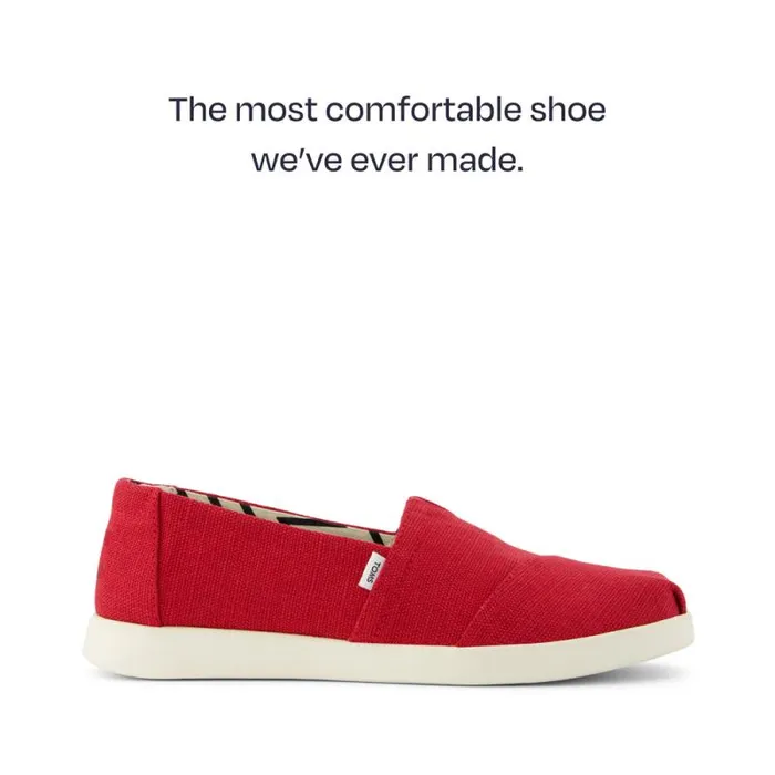 Toms Alpargatas Alpargata Plus Red Heritage Canvas 8211 Women