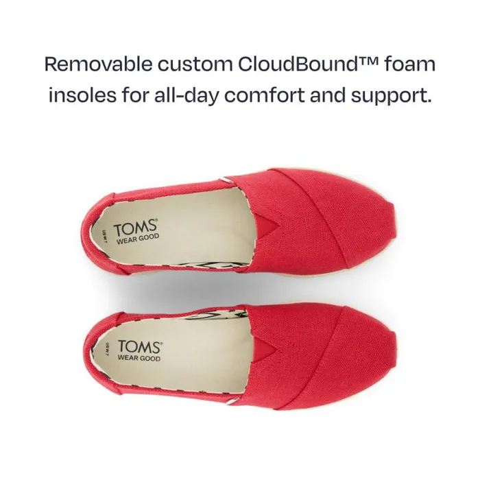Toms Alpargatas Alpargata Plus Red Heritage Canvas 8211 Women