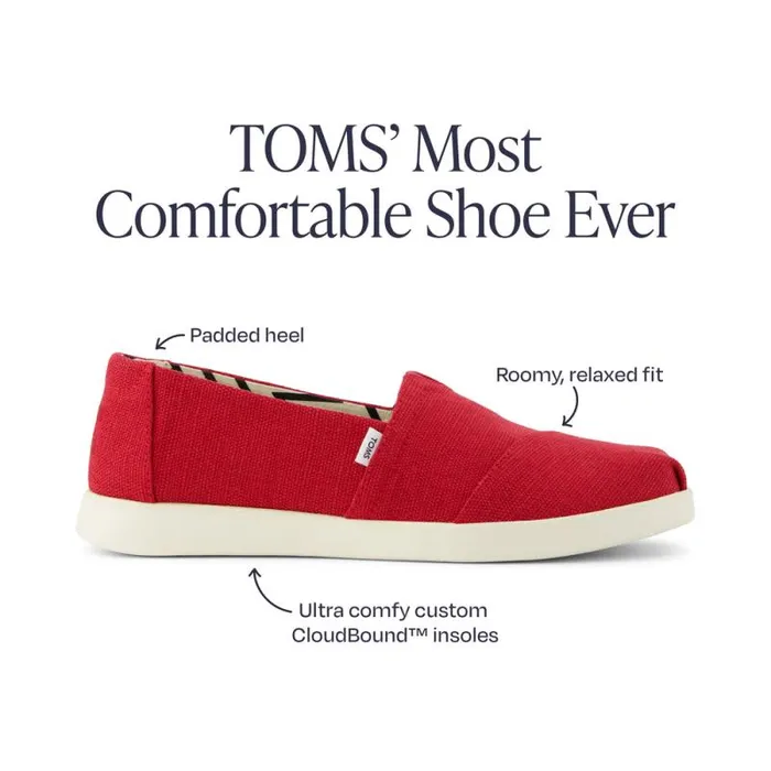 Toms Alpargatas Alpargata Plus Red Heritage Canvas 8211 Women