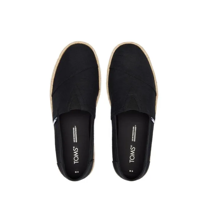 Toms Alpargatas Alpargata Rope 20 Espadrille Black Recycled Cotton 8211 Men
