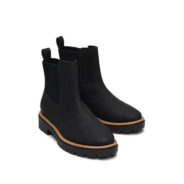 Toms Boots and Booties Cort Boot Vegan Black 8211 Women Toms Boots and Booties Cort Boot Vegan Black 8211 Women