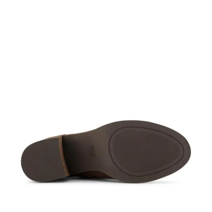 Toms Boots and Booties Evelyn Heeled Boot Oak Brown Leather 8211 Women Toms Boots and Booties Evelyn Heeled Boot Oak Brown Leather 8211 Women