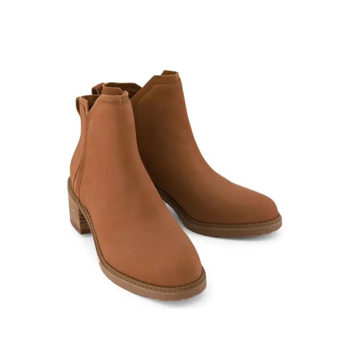Toms Boots and Booties Hailey Ankle Boot Water Resistant Brown Sugar Nubuck Leather 8211 Women