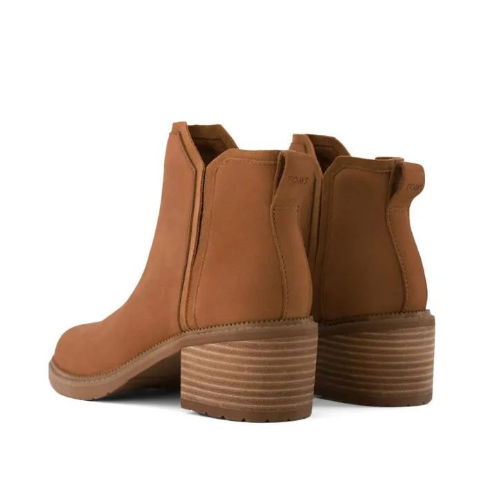 Toms Boots and Booties Hailey Ankle Boot Water Resistant Brown Sugar Nubuck Leather 8211 Women