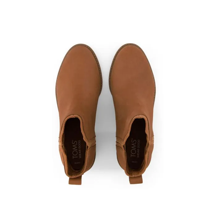 Toms Boots and Booties Hailey Ankle Boot Water Resistant Brown Sugar Nubuck Leather 8211 Women