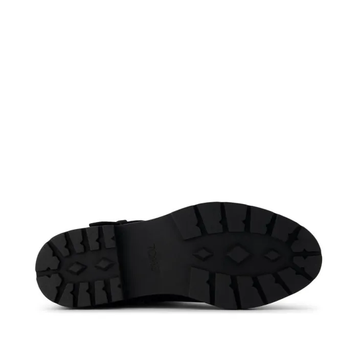 Toms Boots and Booties Ionie Moto Boot Black Nubuck Leather 8211 Women