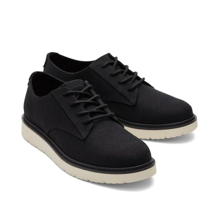Toms Dress Casual Navi TRVL LITE Dress Shoe Black Heritage Canvas 8211 Men