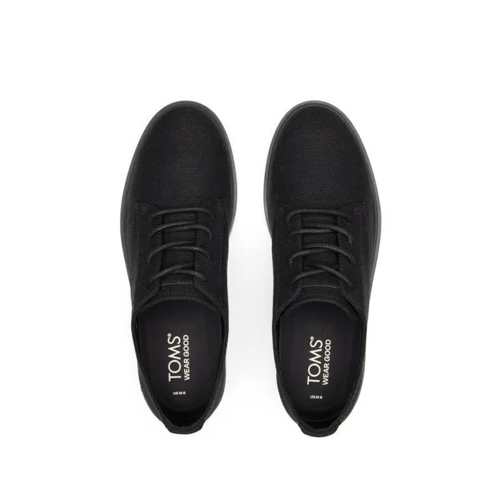 Toms Dress Casual Navi TRVL LITE Dress Shoe Black Heritage Canvas 8211 Men