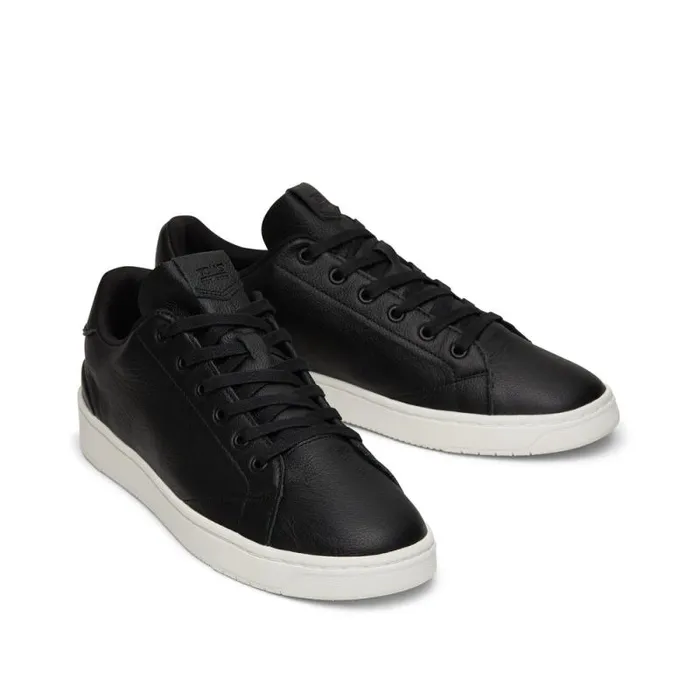 Toms Dress Casual TRVL LITE LaceUp Sneaker Black Leather 8211 Men