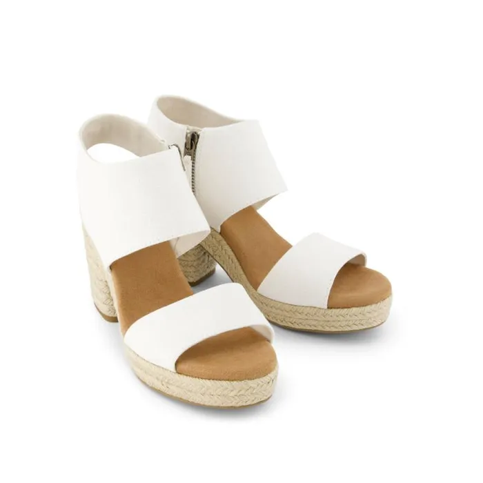 Toms Espadrilles Majorca Rope Platform Sandal White Canvas 8211 Women