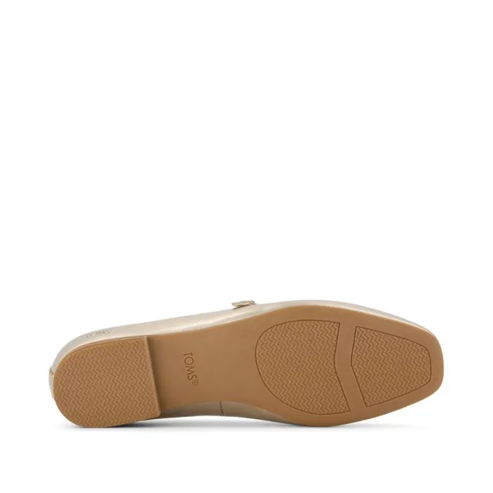 Toms Flats and Loafers Bianca Flat Gold Metallic Leather 8211 Women Toms Flats and Loafers Bianca Flat Gold Metallic Leather 8211 Women