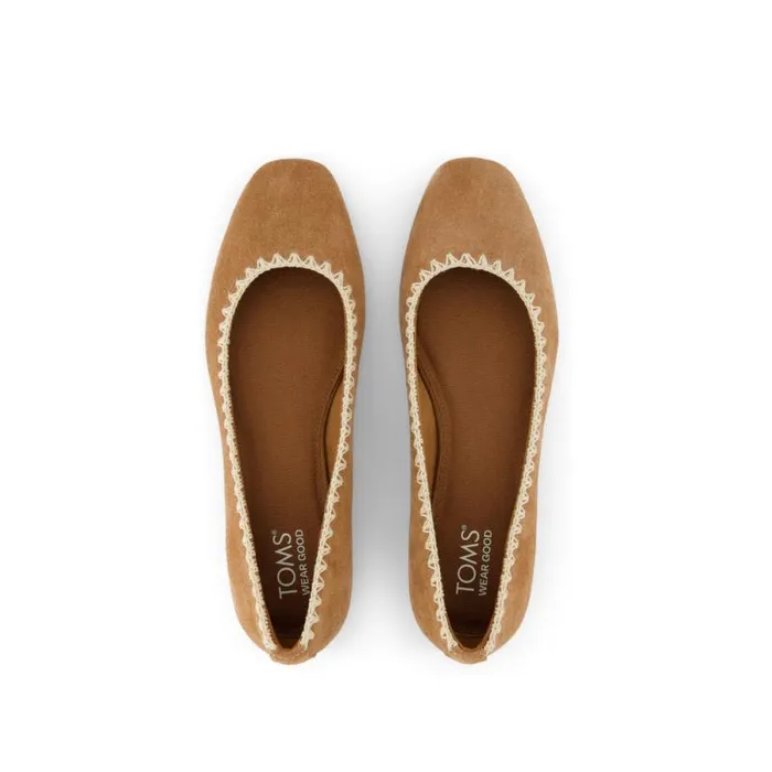 Toms Flats and Loafers Briella Flat Deco Brown Deco Stitch 8211 Women Toms Flats and Loafers Briella Flat Deco Brown Deco Stitch 8211 Women