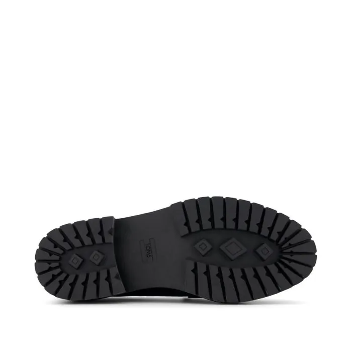 Toms Flats and Loafers Cara Loafer Black Metallic Leather 8211 Women Toms Flats and Loafers Cara Loafer Black Metallic Leather 8211 Women