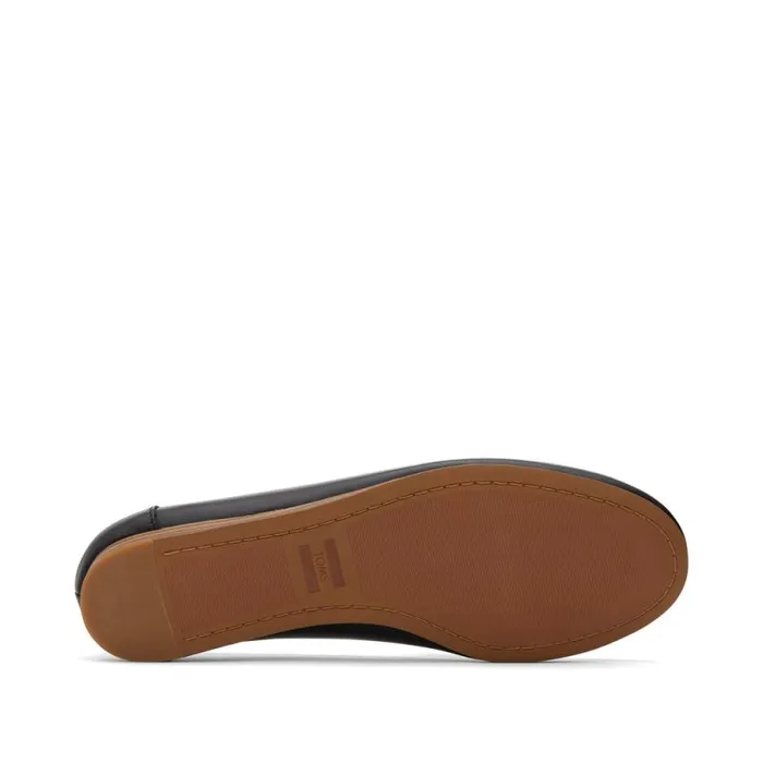 Toms Flats and Loafers Darcy Flat Black Leather 8211 Women Toms Flats and Loafers Darcy Flat Black Leather 8211 Women