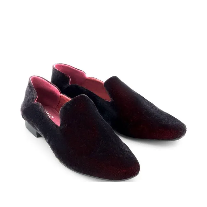Toms Flats and Loafers Lara Flat Deep Burgundy Jewel Velvet 8211 Women Toms Flats and Loafers Lara Flat Deep Burgundy Jewel Velvet 8211 Women