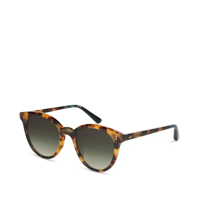 Toms Handcrafted Collection Aaryn Handcrafted Sunglasses Blonde Tortoise green Mirror 8211 Gear