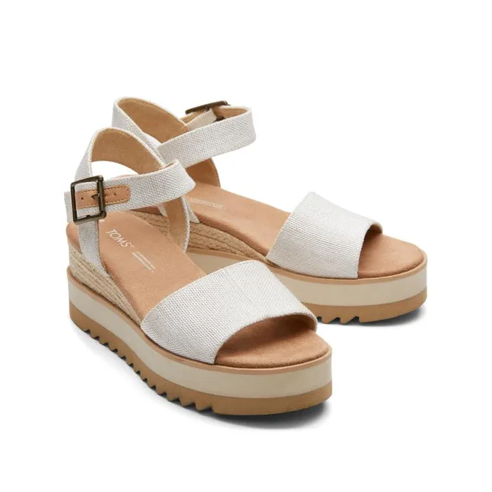 Toms Heels and Wedges Diana Wedge Sandal Natural 8211 Women