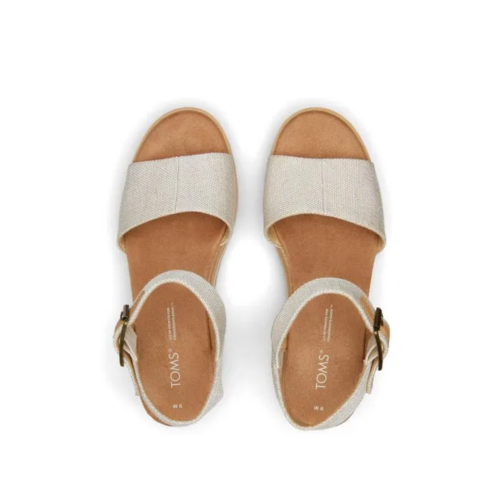 Toms Heels and Wedges Diana Wedge Sandal Natural 8211 Women